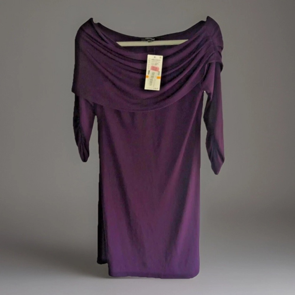 Karen Kane Small Wine Country ‎ Eggplant Wine Country Jackie Dress NWT